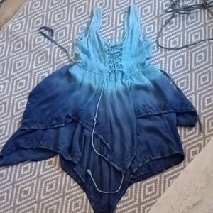 Denim & Flower Blue Ombre Dress